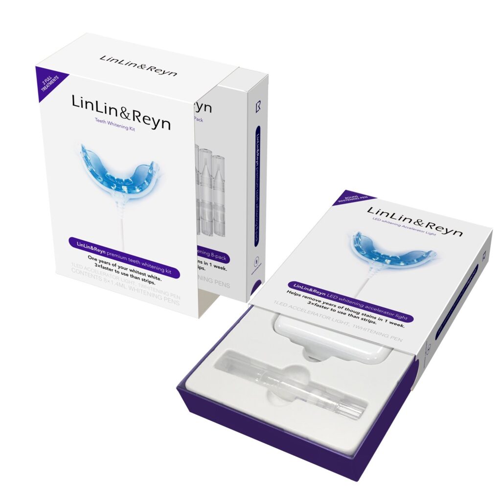Teeth Whitening Kit – 8 Packs, LED Light
