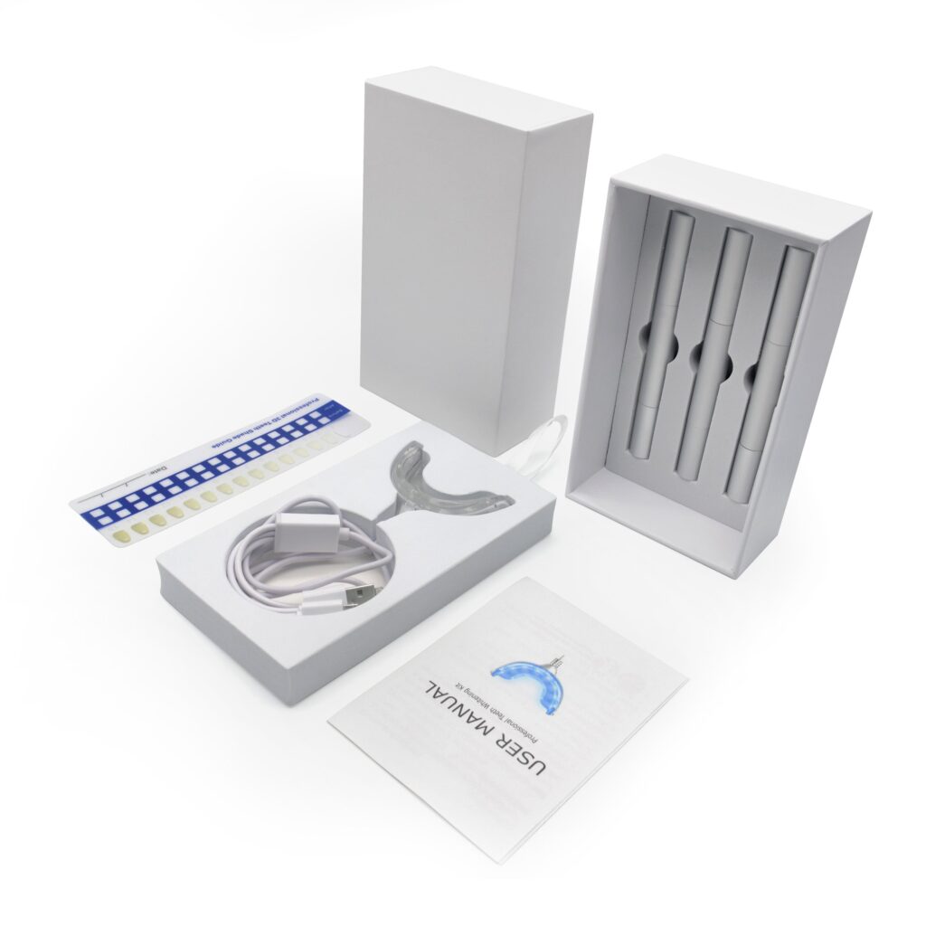 Teeth Whitening Kit – LED Mouth Tray and Gel Pen
