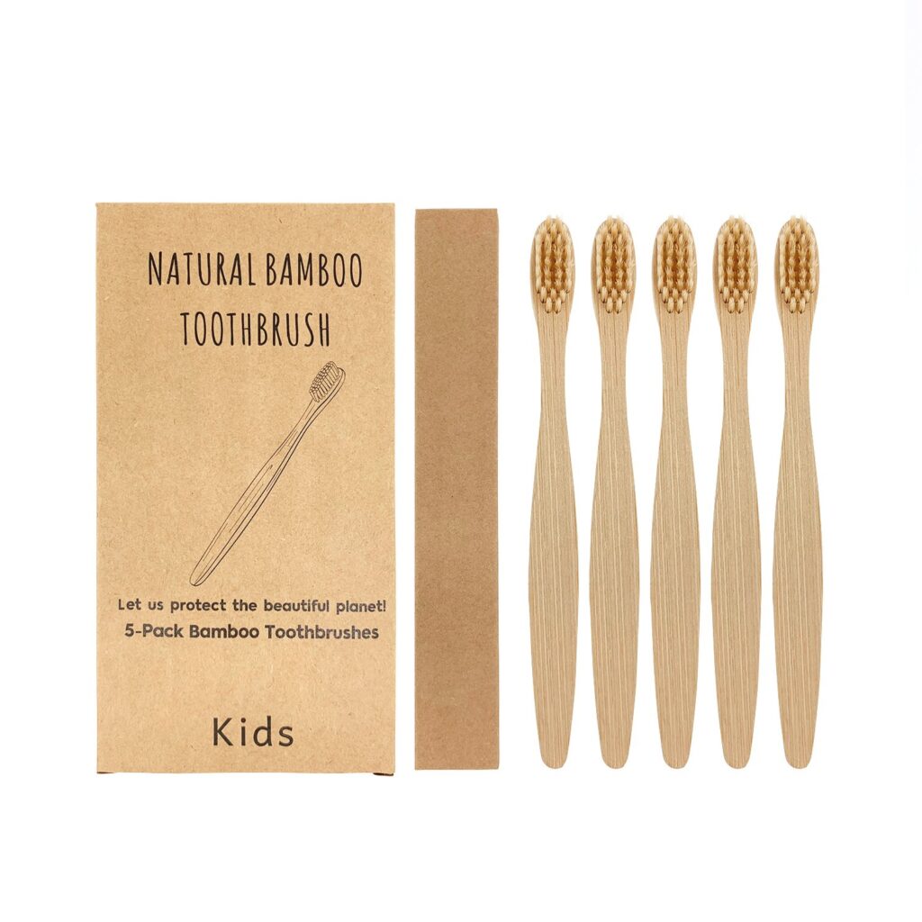 Charcoal Bamboo Toothbrush – Mini Pack of 5 for Kids