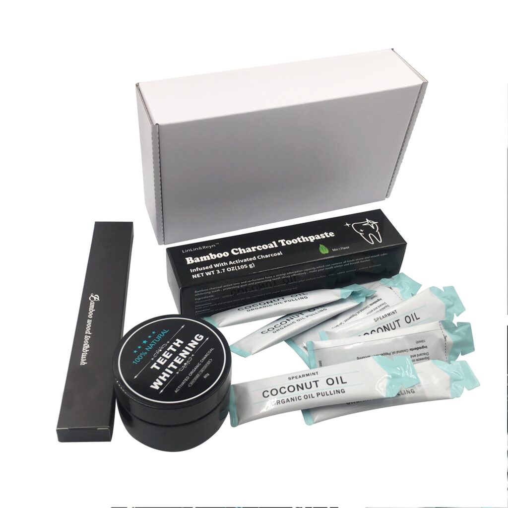 Charcoal Powder Teeth Brushing Kit – Natural Ingredients