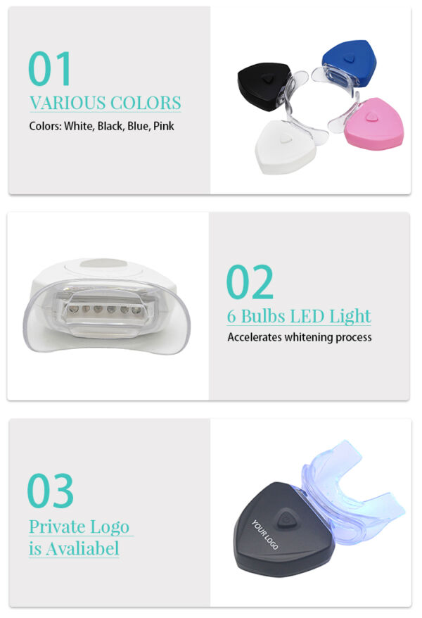 Teeth Whitening LED Light – Diamond Shape, Cold Blue