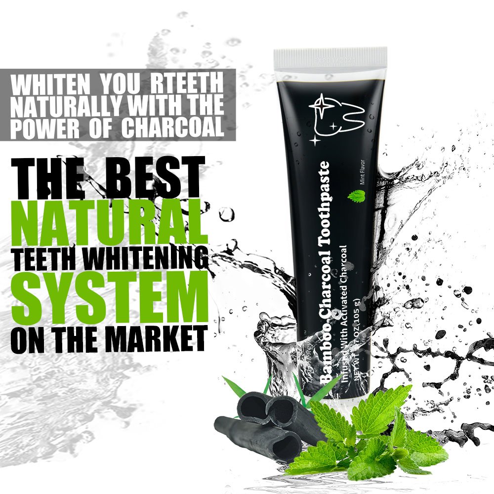 Coconut Activated Charcoal Teeth Whitening Kit – New Packaging