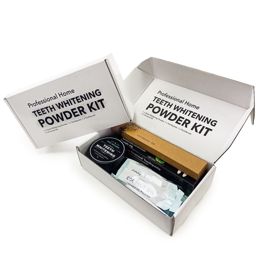 Coconut Activated Charcoal Teeth Whitening Kit – New Packaging