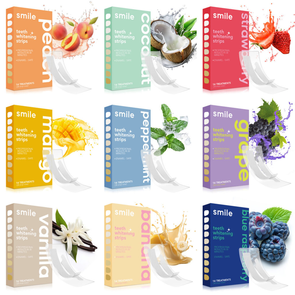 Vegan Teeth Whitening Strips – Fruity Flavor, For Sensitive Teeth