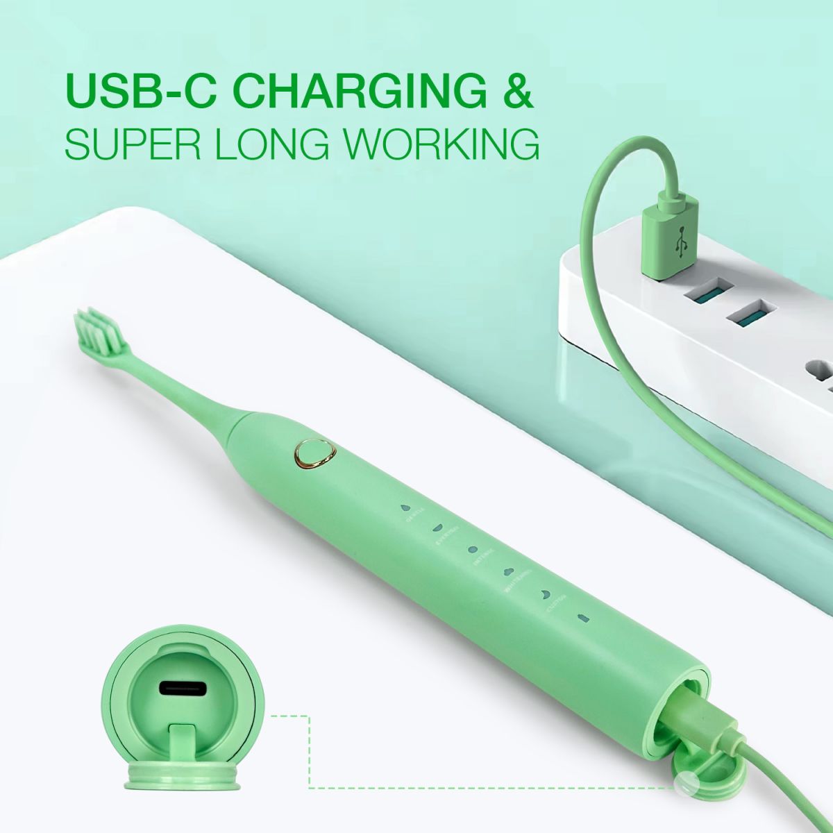 Sonic Electric Toothbrush – 5 Modes, Soft Bristles
