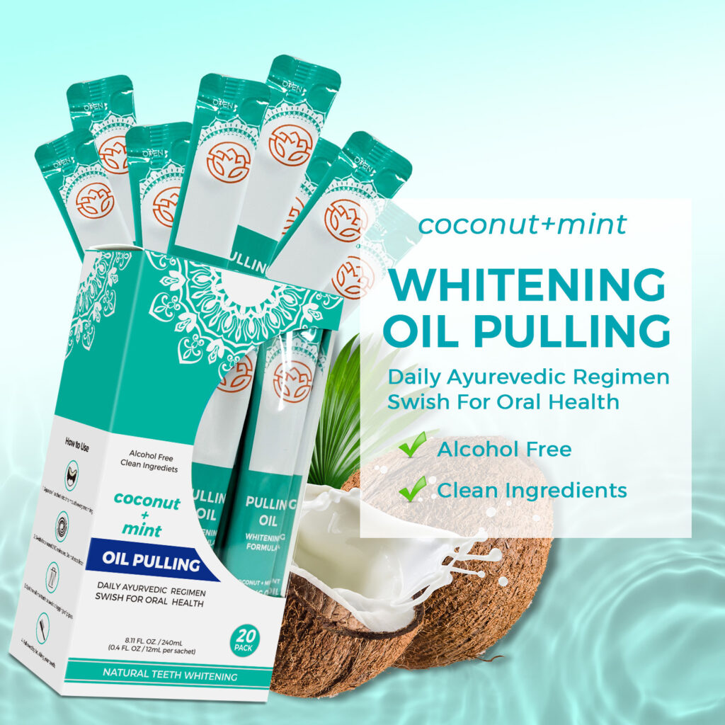 Teeth Whitening Mouthwash – Travel Sachets with Essential Oils
