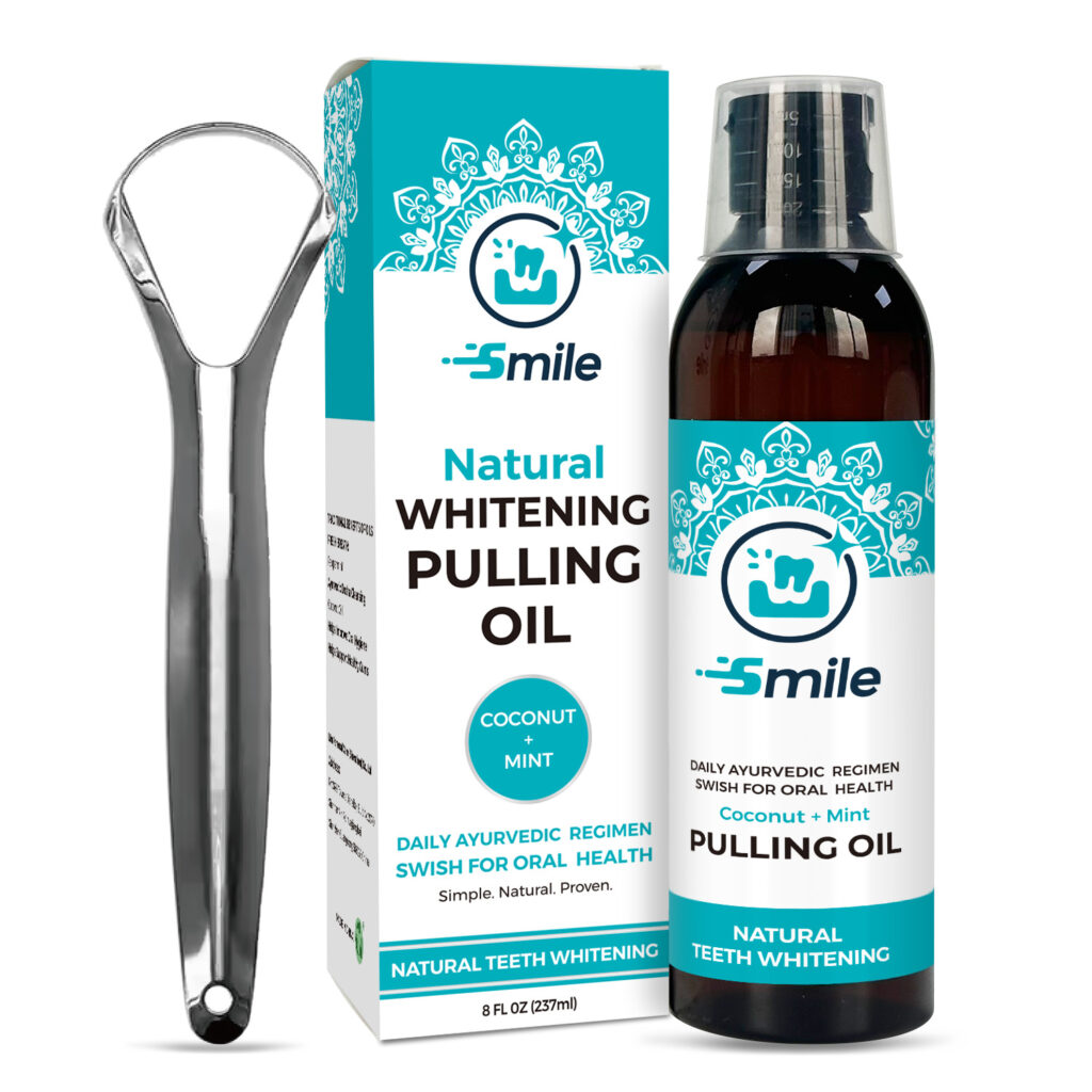 Natural Fresh Breath Teeth Whitening Mouthwash – Alcohol Free Coconut Oil