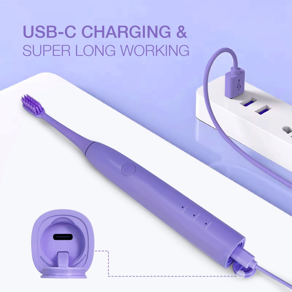 Electric Toothbrush – Wireless Rechargeable, Soft Bristles