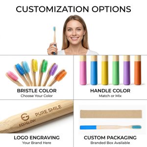 Eco Friendly Biodegradable Soft Bristles Bamboo Charcoal Toothbrush