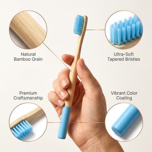 Eco Friendly Biodegradable Soft Bristles Bamboo Charcoal Toothbrush