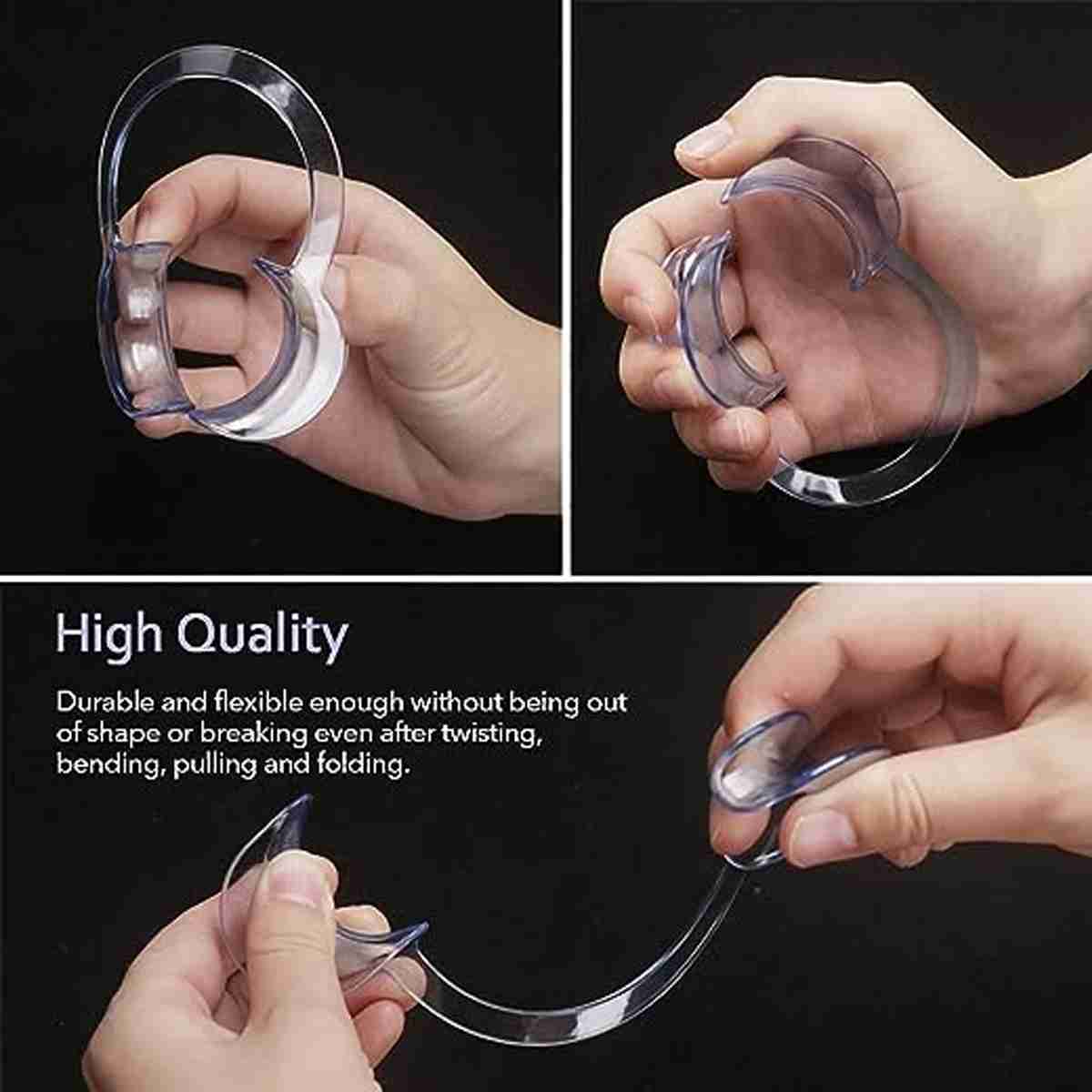 Teeth Whitening C Shape Mouth Opener – Clear Cheek Retractor