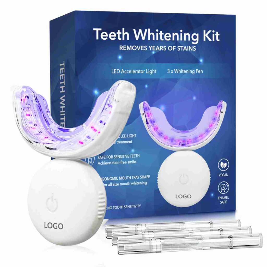 Cordless LED Light Teeth Whitening Kit – Rechargeable