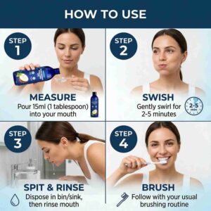 Teeth Whitening Coconut Oil Pulling Mouthwash – Alcohol-Free