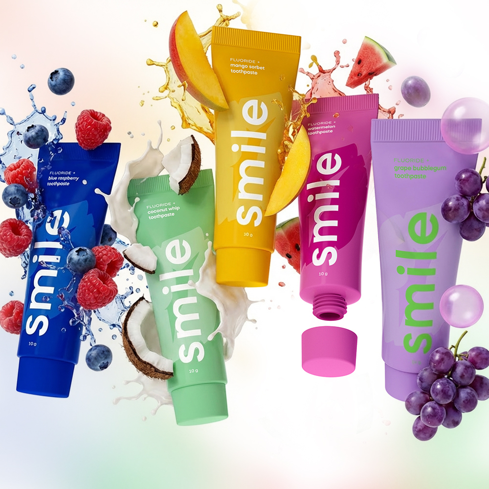 Travel 10g Flavoured Toothpastes Fluoride Formula Fruit Flavored Toothpaste