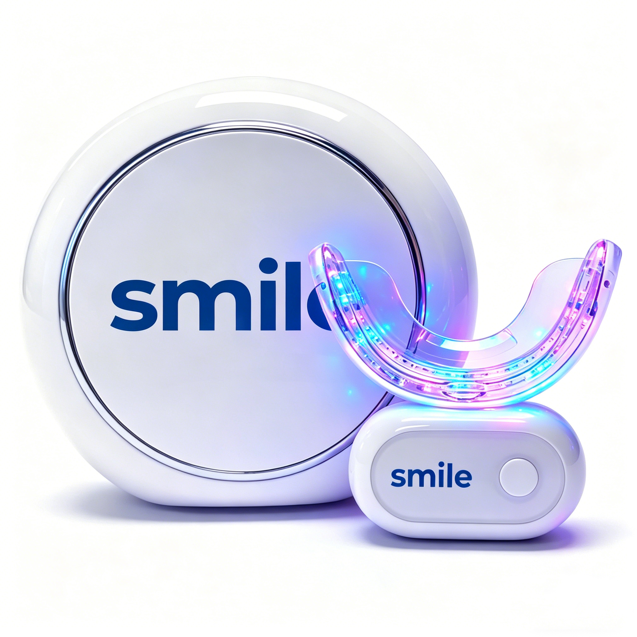 Wireless LED Accelerating Whitening Mouthpiece Rechargeable Teeth Whitening Light with UV Sanitizing Case